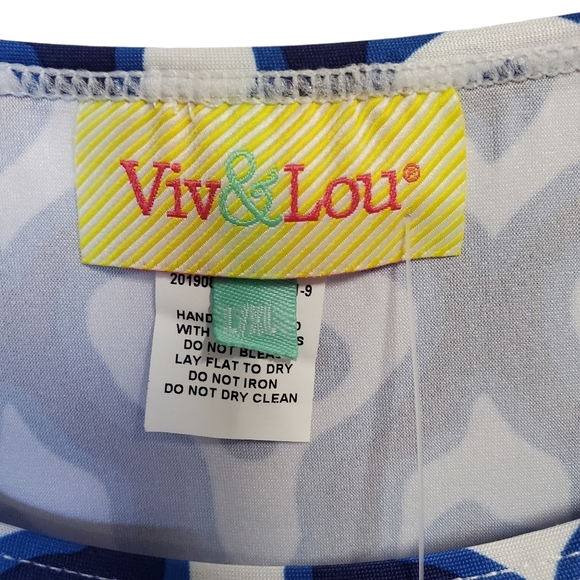 NWT Viv & Lou Women's Top/Tunic/Cover-Up Abstract Print Comfy Size L/XL - Picture 2 of 11